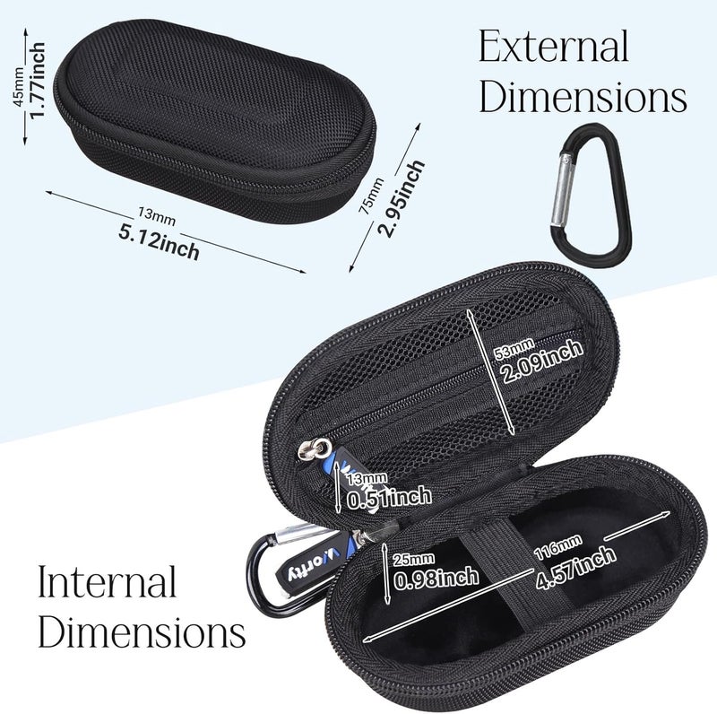worfty Case for Blue Tees Golf Ringer - Hard Protective Travel Carrying Storage Bag (Black) - Image 3